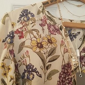 SPENSE Sweet Chiffon Garden Girl Floral Boho Peasant Festival Top Size Sm…